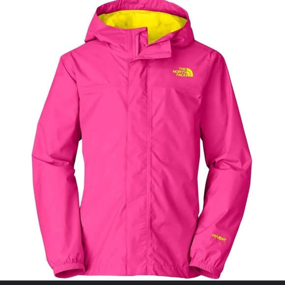 The North Face Other - The North Face Zip Hyvent Rainjacket Coat Kid Girl Waterproof Windbreaker Pink